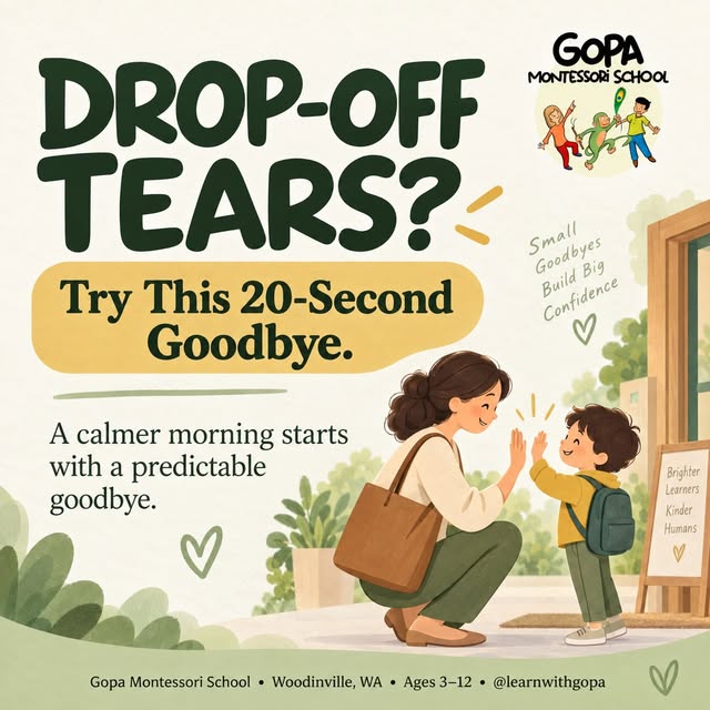 Instagram post from Gopa Montessori, September 15, 2026