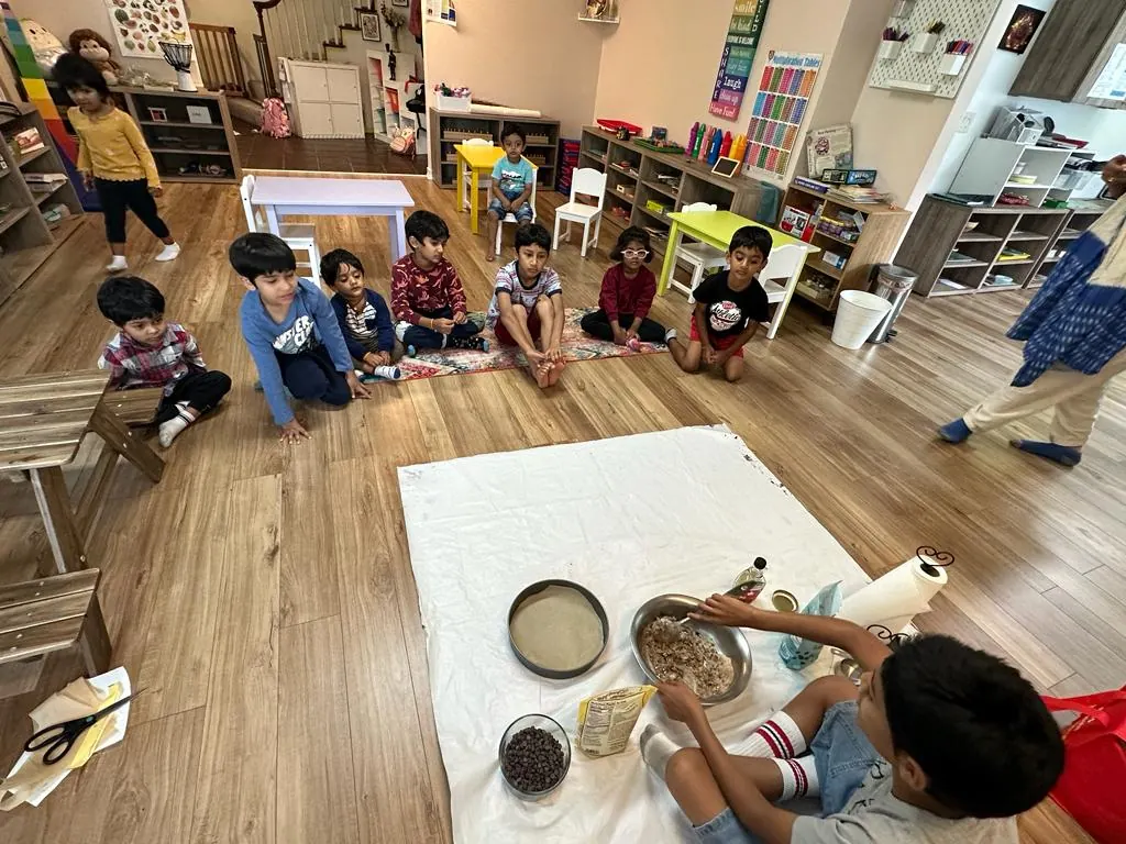 A cooking session with a visiting guest